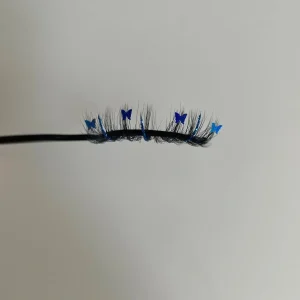 The Wax House - "Torianna" Blue Butterfly False Eyelashes, 1 Pair